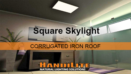 TradeLite Square Skylight: Corrugated Iron Roof