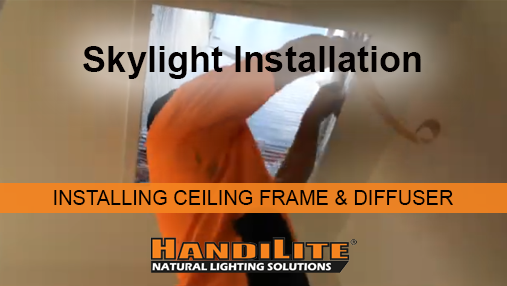 Skylight Install Part E: Installing Ceiling Frame & Diffuser